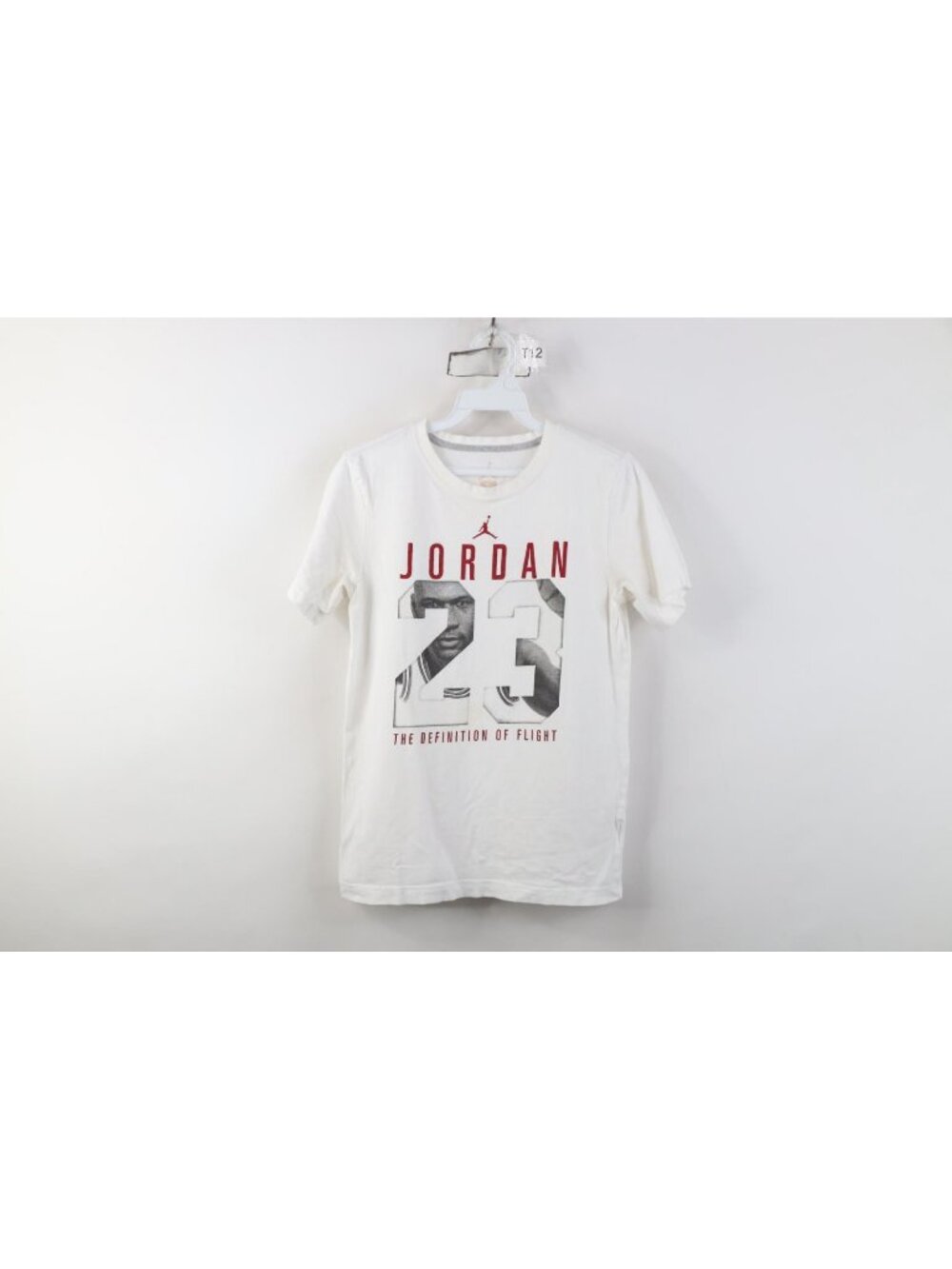 Y2K Nike Air Jordan Boys Large Michael Jordan Jumpman Basketball T-Shirt White